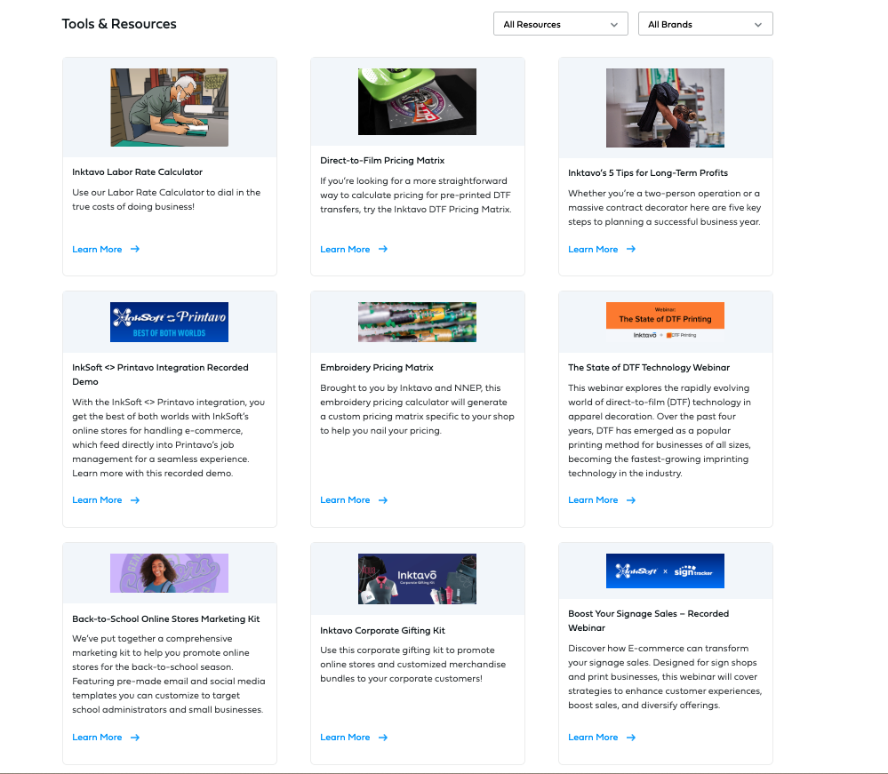 Tools and Resources hub